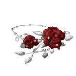 [🌹] Red White Enchanted Rose Necklace 1.0