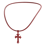 -',ৎ Red Y2K Cross Necklace (3.0)