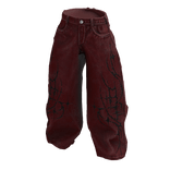 Red Y2K Sigil Jeans