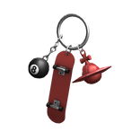 Red Y2K Skater Keychain