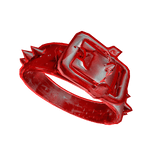 red yabujin frutiger aero spiky belt on face