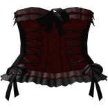 ⸸꒱ red/black gothic babydoll corset princess dress