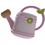 Pink Kiwi Tied Kawaii Watering Can