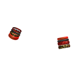 Retro Gyaru Chunky Red Leopard Bracelets