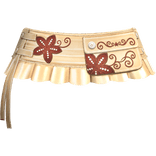 Retro Gyaru Floral Pleated Skirt Beige Brown 3.0