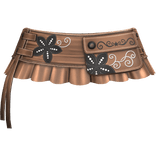 Retro Gyaru Floral Pleated Skirt Brown Black 3.0