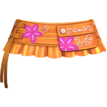 Retro Gyaru Floral Pleated Skirt Orange Pink 3.0