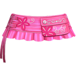 Retro Gyaru Floral Pleated Skirt Pink 3.0