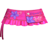 Retro Gyaru Floral Pleated Skirt Pink Purple 3.0