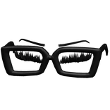 ♡ retro thick glasses w mink dollie lashes