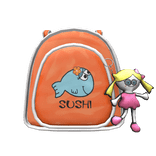 Retro/Vintage Backpack | Orange & White