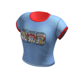 Retro/Vintage tee | Dark Blue & Red