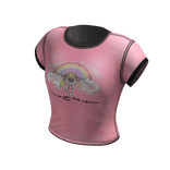 Retro/Vintage tee | Light Pink & Black