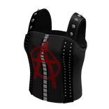 'Revolution' Black Goth Corseted Top