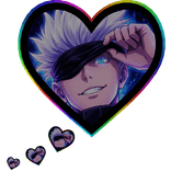 RGB Gojo thinking hearts
