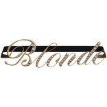 Rhinestone "Blonde" McBling Belt (Black & Gold)