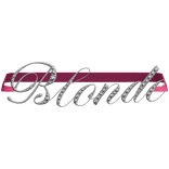 Rhinestone "Blonde" McBling Belt (Pink & Silver)