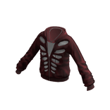 Rib Cutout Zip Hoodie (Red)