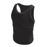 Ribbed Muscle Black Tank Top 