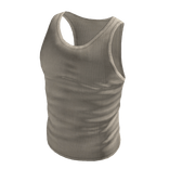 Ribbed Muscle White Tank Top 