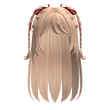 🍀Ribbon Braids Layered Hair (Red/Blonde)