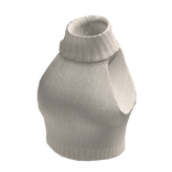 White Knit Turtle Neck Tank Top