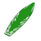 Rideable Green Flame Surfboard