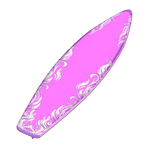 Rideable Pink Flame Surfboard