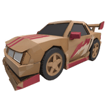 Riding a Cardboard Car