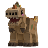 Riding a Cardboard Dino