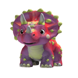 Riding A Triceratops Red