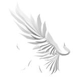 Right Wihte Half Angel Wing
