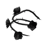 [Right] 3.0 Shoulder Spiky Black Roses