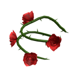 [Right] 3.0 Shoulder Spiky Red Roses