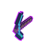 Right 8 Bit Enchanted Diamond Pickaxe [Hand]