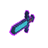 Right 8 Bit Enchanted Diamond Sword [Hand]