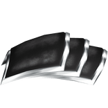 [RIGHT] Black & Silver Samurai Warrior Pauldrons