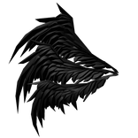 Right Black Half Angel Wing
