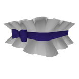 Right Blue Purple White Ruffled Arm Bow