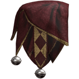 RIGHT Burgundy Jester Shoulder Scarf
