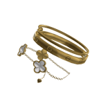 Right Gold Clover Nail Bracelet