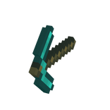 Right Holdeable 8 Bit Diamond Pickaxe 💎 ( R )