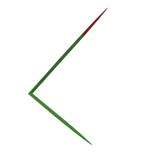 Right Mega Green Leaf Spike