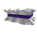 Right Purple White Ruffled Arm Bow