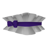 Right Purple White Ruffled Arm Bow