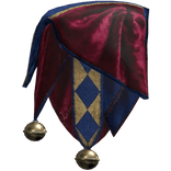 RIGHT Red & Blue Jester Shoulder Scarf