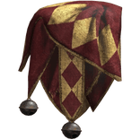RIGHT Red & Gold Jester Shoulder Scarf