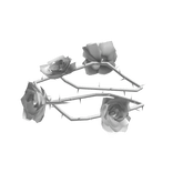 [Right] Shoulder Spiked White Roses