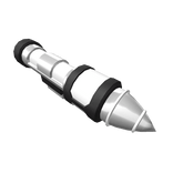 Right Silver Plated Shoulder Rocket Cannon