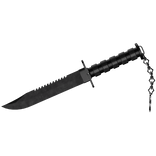 Right Waist Tactical Knife w/ Chained Cross